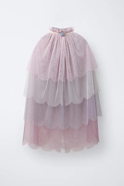 BUTTERFLY FAIRY COSTUME SPARKLY TULLE CAPE