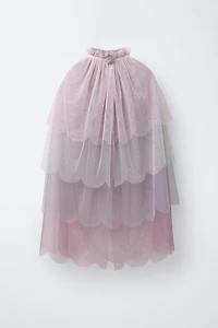 BUTTERFLY FAIRY COSTUME SPARKLY TULLE CAPE