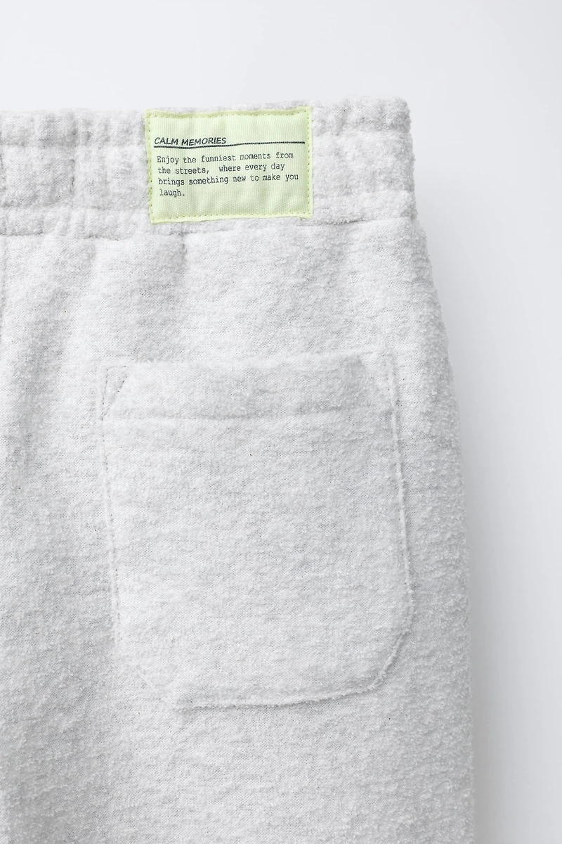 TEXTURED POLO AND WIDE LEG PANTS SET