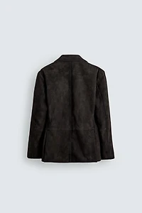 SUEDE LEATHER BLAZER