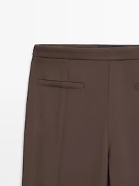 Flared trousers with pocket