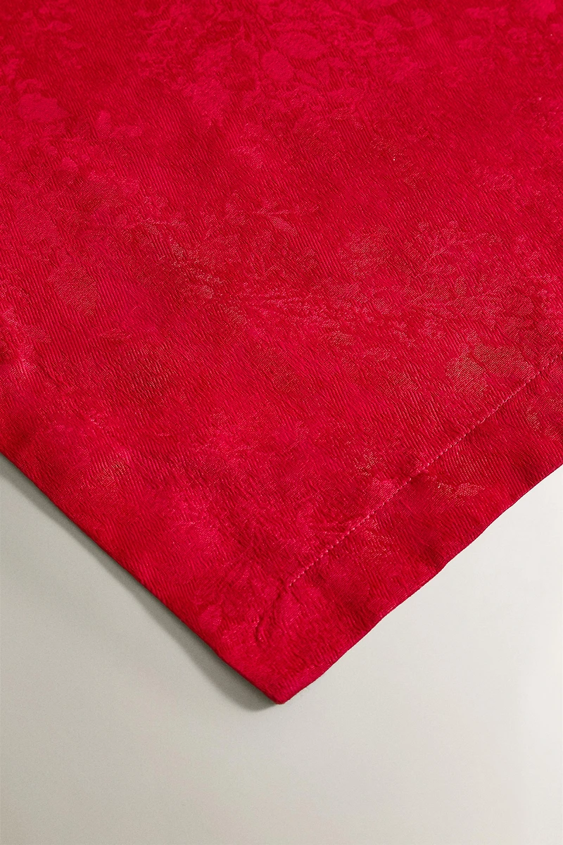 NAPPE COTON JACQUARD BRANCHES NOËL