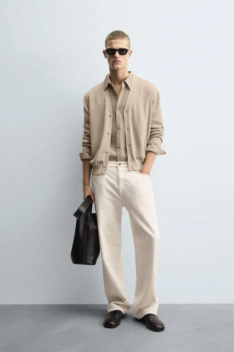 LIGHTWEIGHT STRUCTURED CARDIGAN