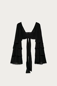 RUFFLED TOP MARISA BERENSON X ZARA