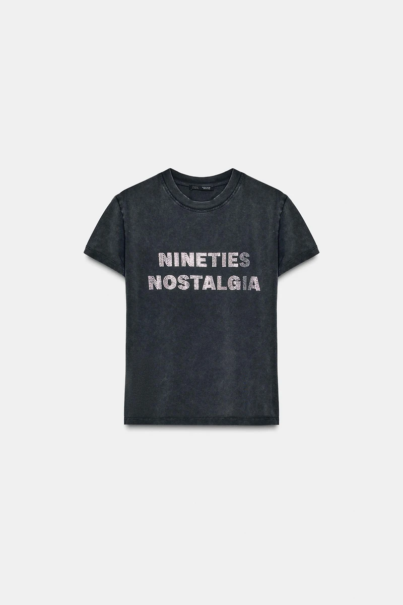 WASHED TEXT T-SHIRT