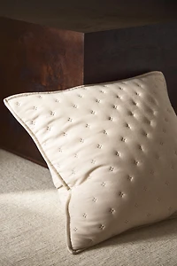 QUILT CUSHION COVER WITH QUILTED DOTS