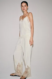 ZW COLLECTION LACE PAJAMA PANTS