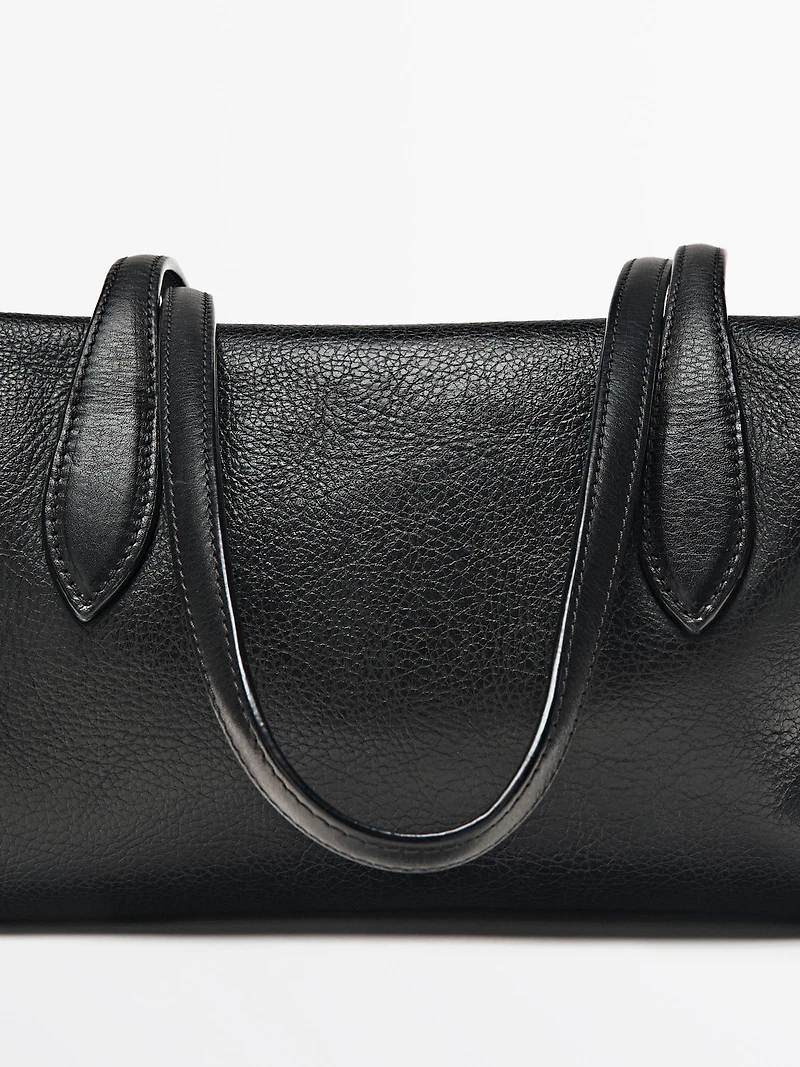 Nappa leather west satchel bag