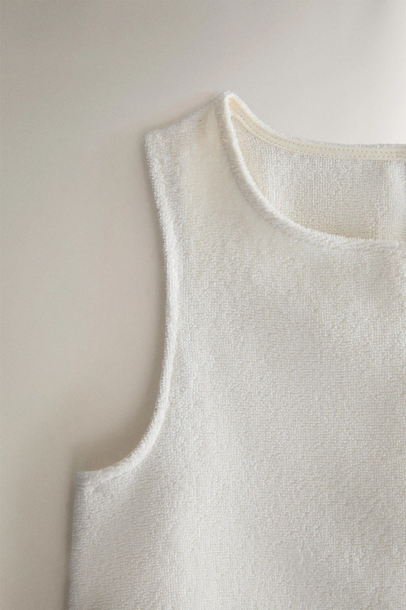 COTTON TERRYCLOTH BEACH TOP