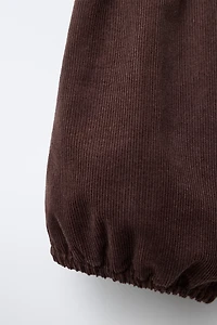 BLOOMER EN VELOURS CÔTELÉ FIN DOUBLÉ