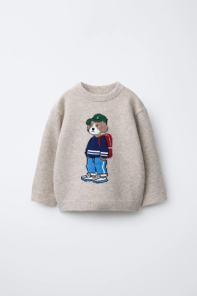 PULL EN MAILLE SOFT AVEC CHIEN BRODÉ