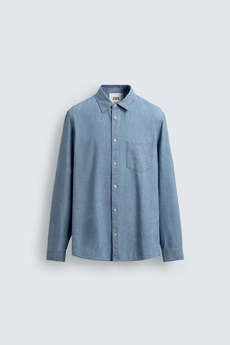 RELAXED FIT CHAMBRAY SHIRT