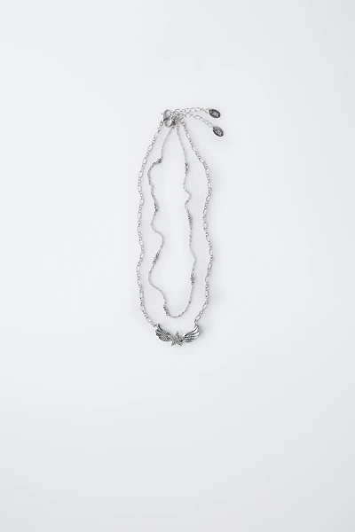 PACK OF TWO WING PENDANT NECKLACES