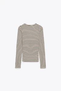 STRIPED LONG SLEEVE T-SHIRT