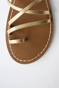 SANDALES EN CUIR