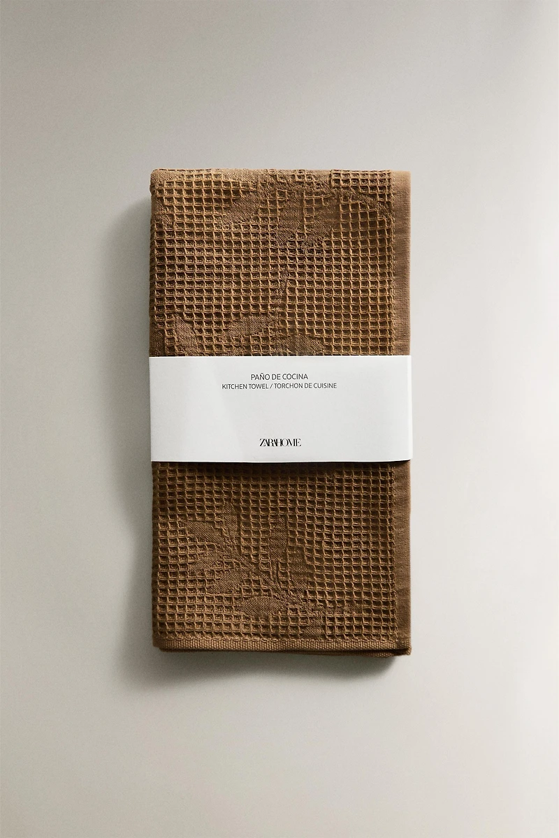 WAFFLE-KNIT KITCHEN TOWEL