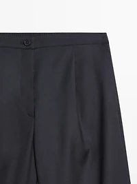 Pantalon à pinces et taille élastique