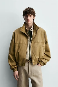 BLOUSON DÉLAVÉ COUPE COURTE