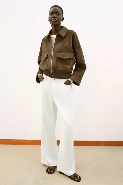 FAUX SUEDE JACKET