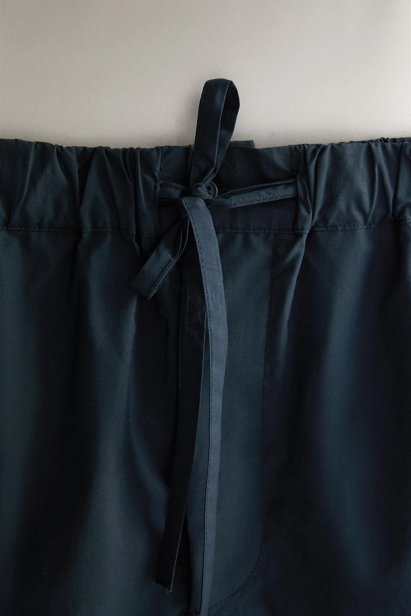 COTTON POPLIN SHORTS