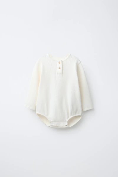 WAFFLE HENLEY BODYSUIT