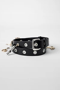 STUDS AND CHARMS LEATHER BELT KATE MOSS X ZARA