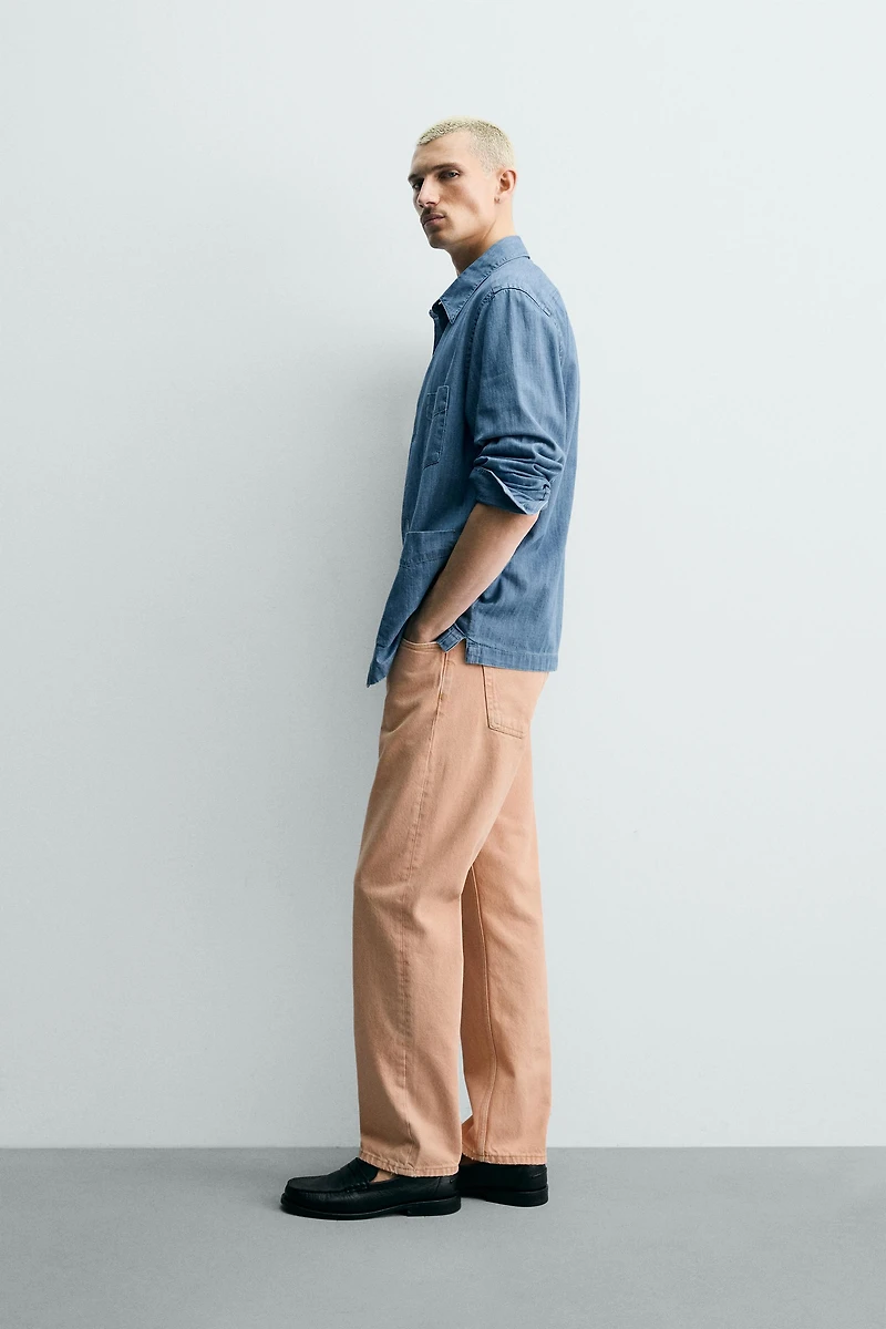 WASHED COLOR STRAIGHT FIT JEANS