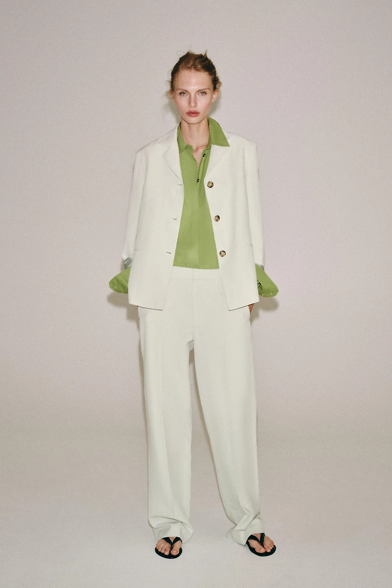 ZW COLLECTION STRAIGHT LINEN BLAZER