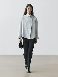 Chemisier fluide à boutons fantaisie