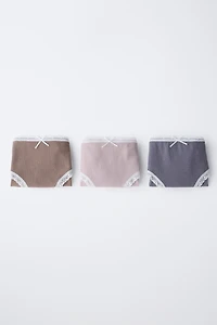 2-6 YEARS/ THREE-PACK OF LACE UNDERWEAR