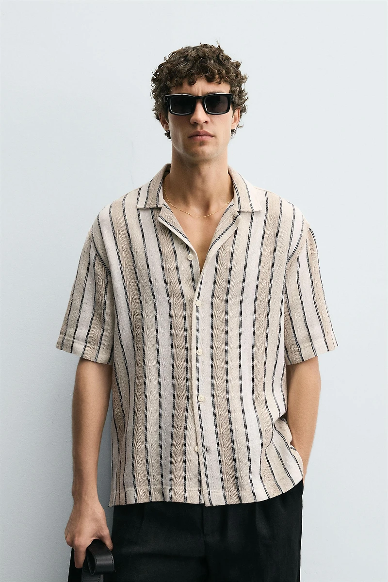 CHEMISE JACQUARD GÉOMÉTRIQUE