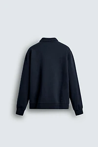 INTERLOCK ZIP POLO SWEATSHIRT