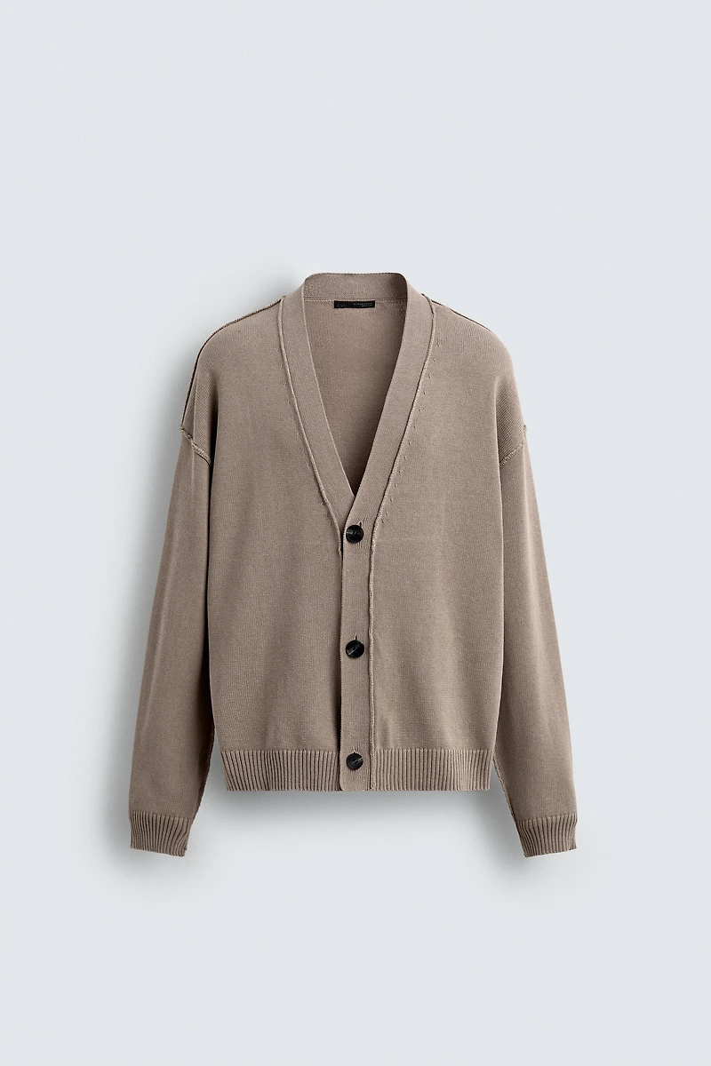 CARDIGAN RÉVERSIBLE EFFET ENVERS