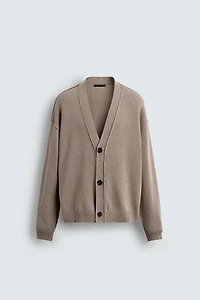 CARDIGAN RÉVERSIBLE EFFET ENVERS
