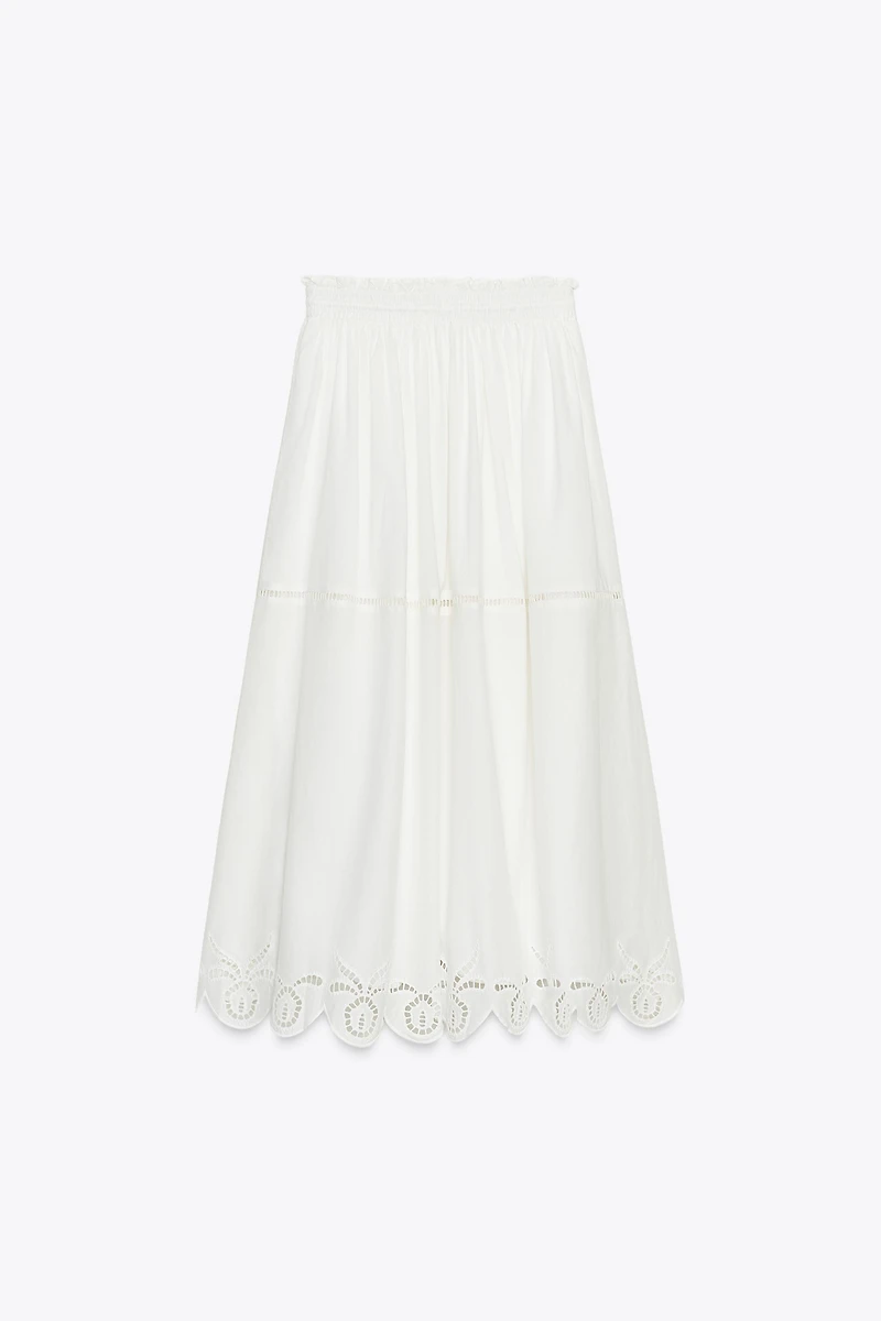 EMBROIDERED LONG SKIRT ZW COLLECTION