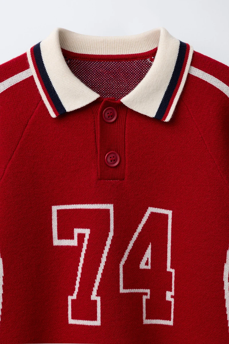 PULL EN MAILLE POLO NUMÉRO