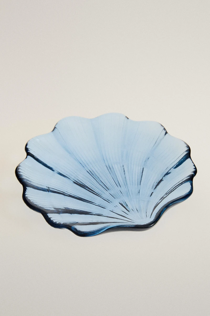 WAVY SHELL GLASS BOWL
