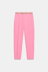 BELTED ANKLE PANTS