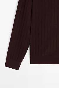 100% Cotton Knit Polo Sweater