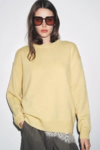 BASIC 100% CASHMERE KNIT SWEATER