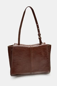 MINI SHOPPER EN CUIR DOUBLE POCHE