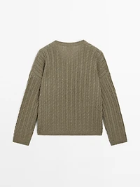 100% cashmere oversize knit sweater