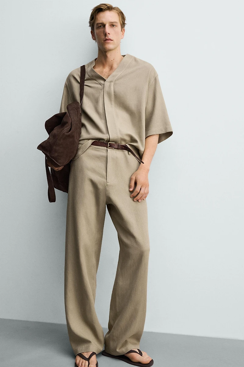 RELAXED FIT VISCOSE-HEMP SHIRT