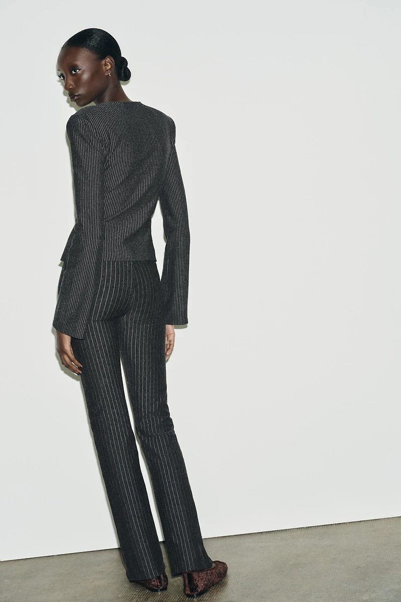 PINSTRIPE FLARE PANTS