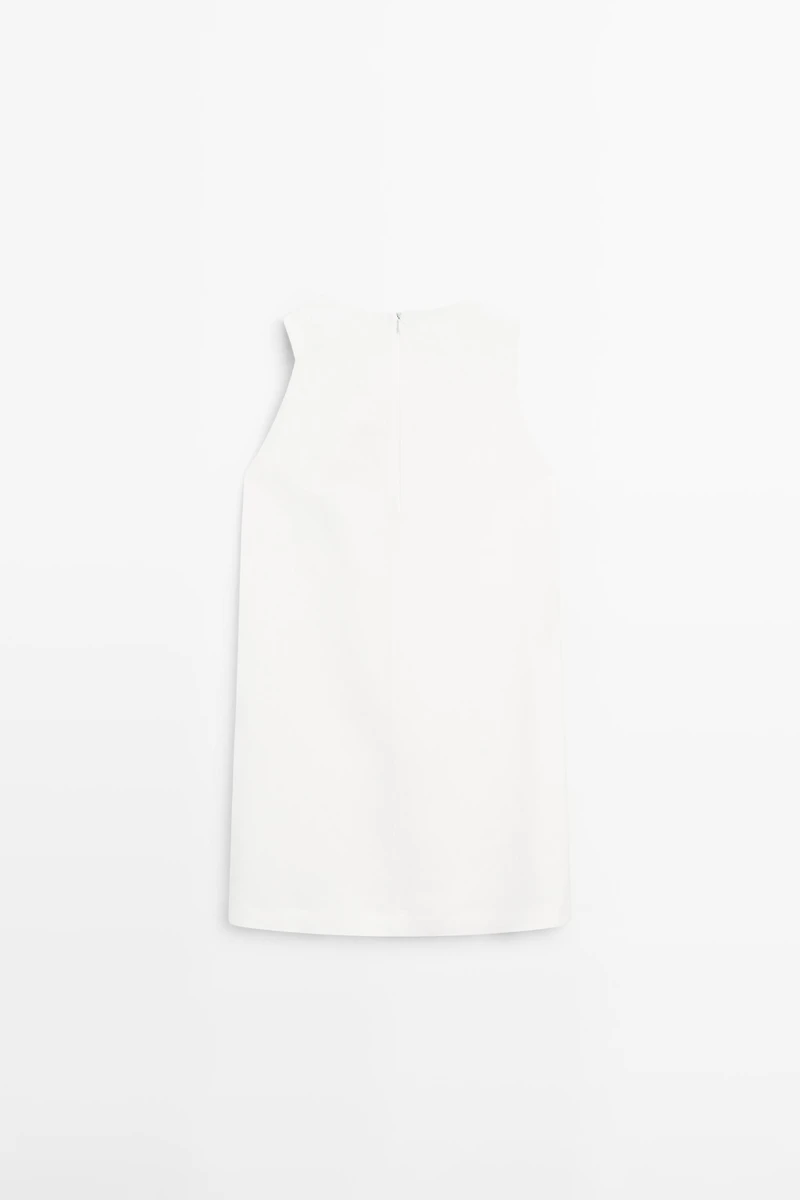 Mini dress with knotted strap detail