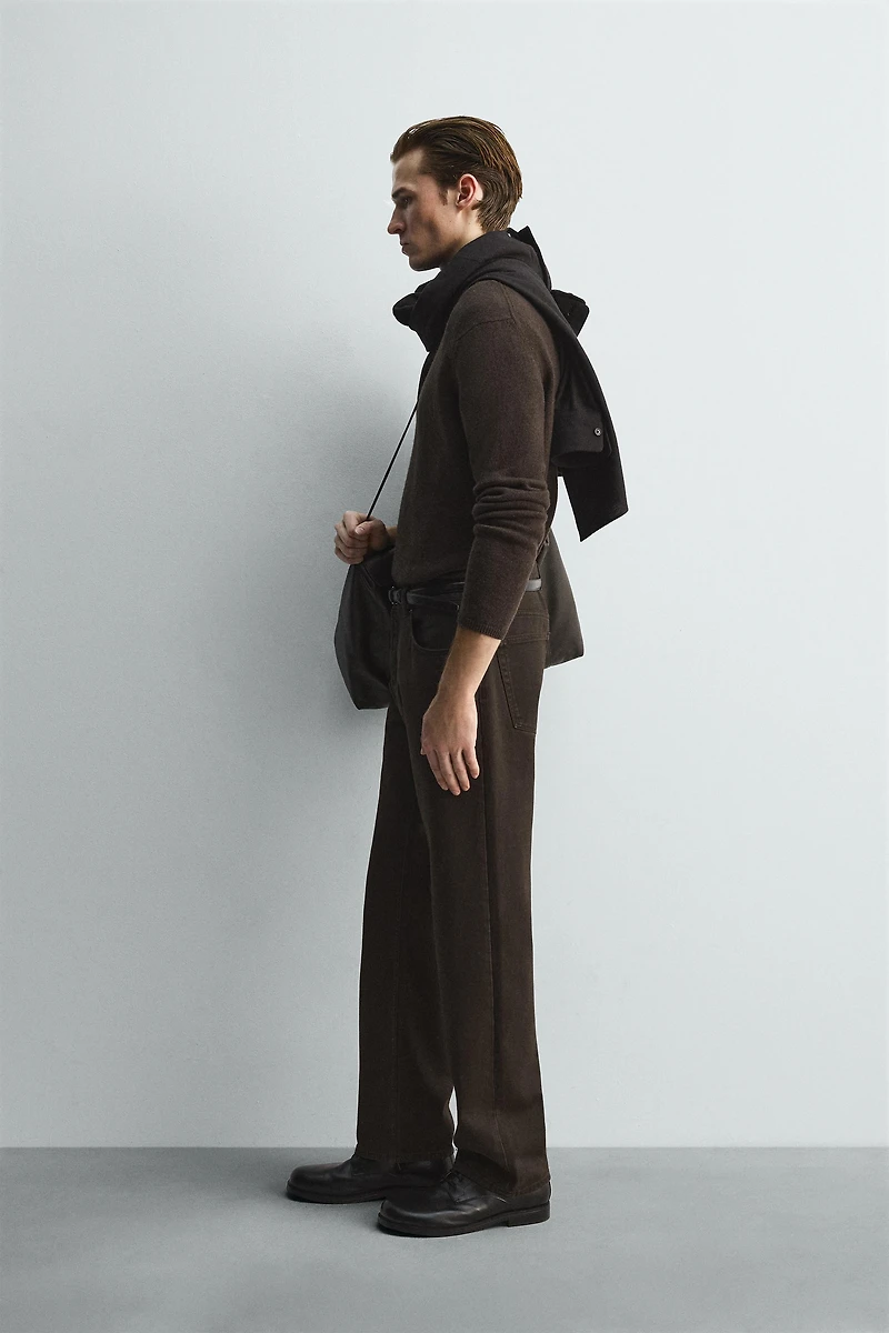 WAXED FINISH STRAIGHT FIT JEANS