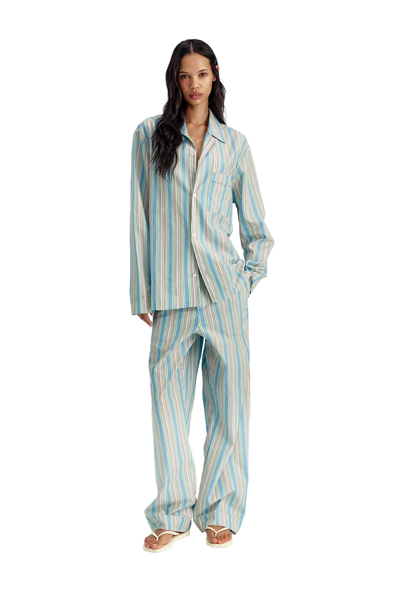 RELAXED FIT STRIPED JACQUARD SHIRT