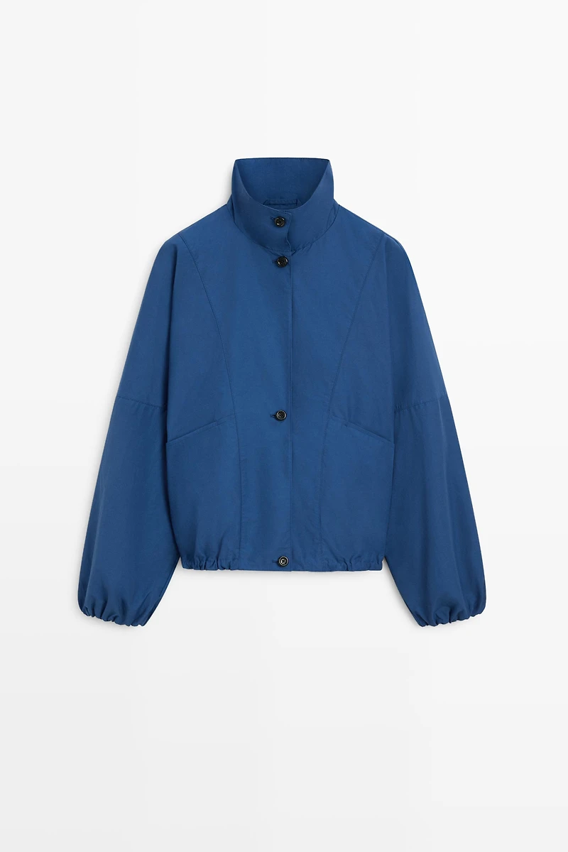 Technical puff bomber jacket