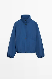 Technical puff bomber jacket