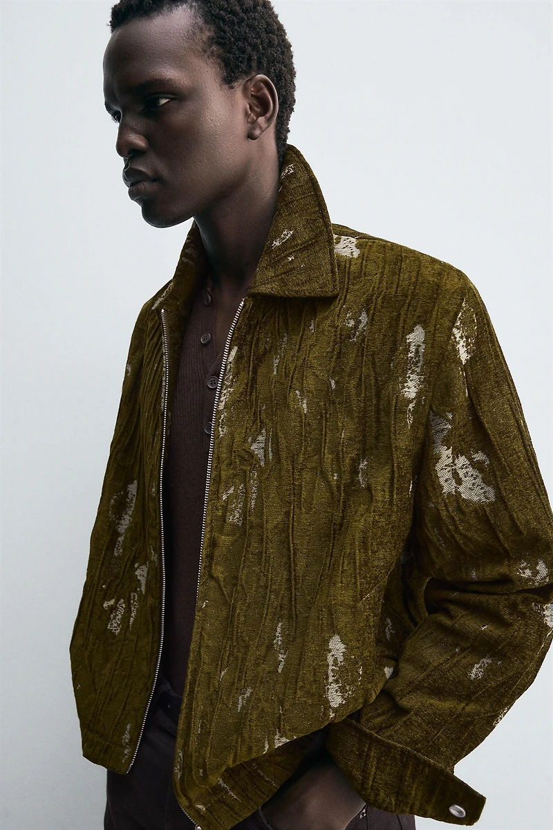 VESTE EN JACQUARD TEXTURÉ